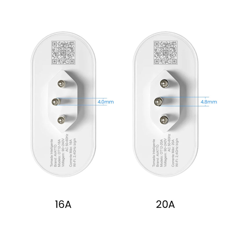 Tomada Inteligente Tuya Socket WiFi/Zigbee 16A/20A, Controle de Voz, Funciona com Alexa, Google Home